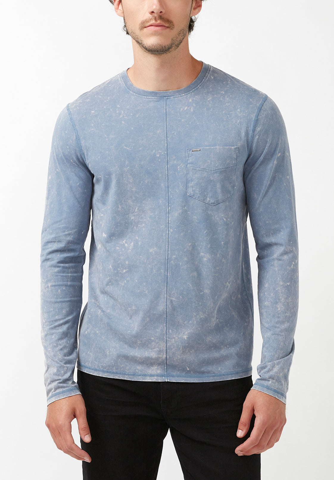 Kahel Men's Long Sleeve Top in Mirage Blue - BM24188