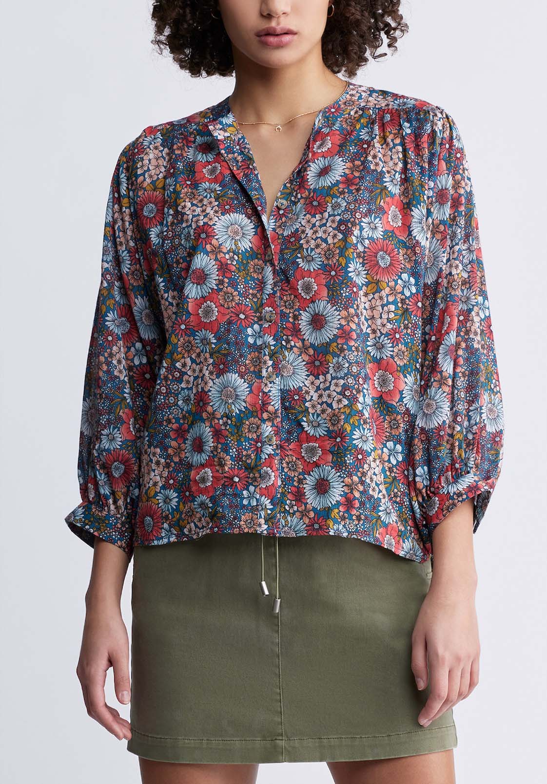 Ishara Women's Balloon Sleeve Blouse In Floral Print – Buffalo