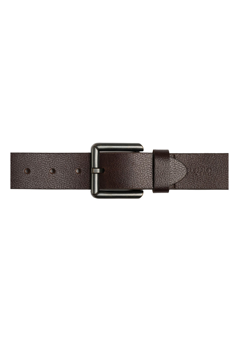 Ceinture Brune de Cuir de Buffle Texturé - BB1002C03