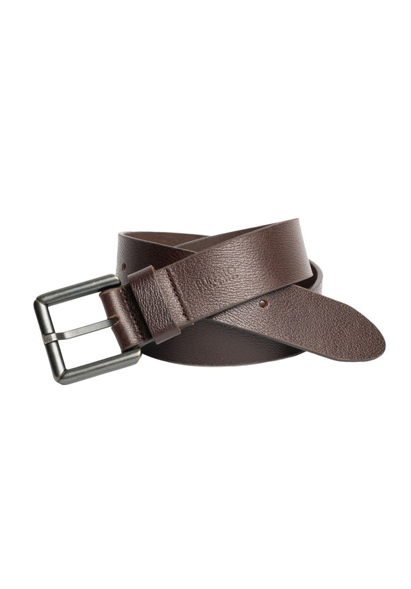 Ceinture Brune de Cuir de Buffle Texturé - BB1002C03