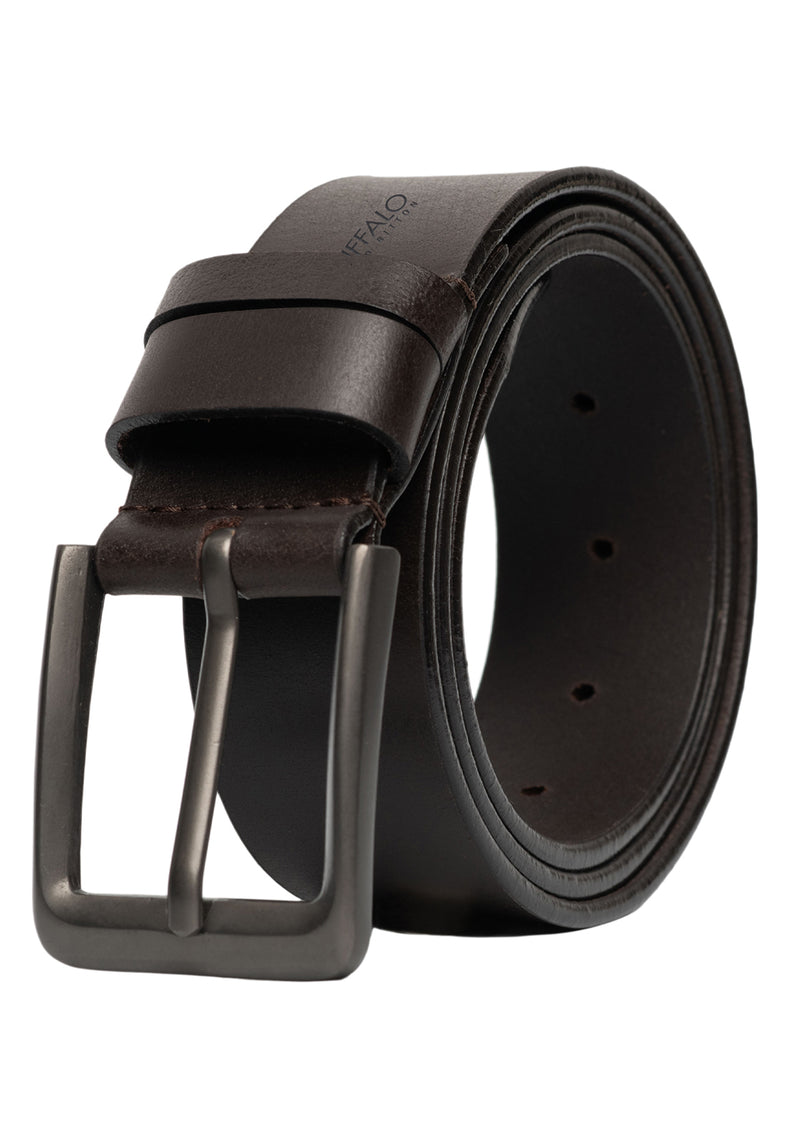 Braided buffalo leather belt