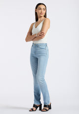 High Rise Straight Jayden Women's Jeans in Light & Soft Blue - BL15837