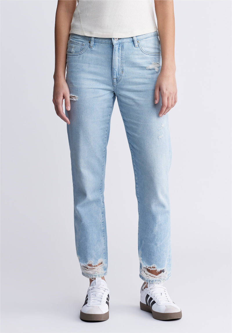 Relaxed Boyfriend Madison Women's Jeans in Distressed Vintage