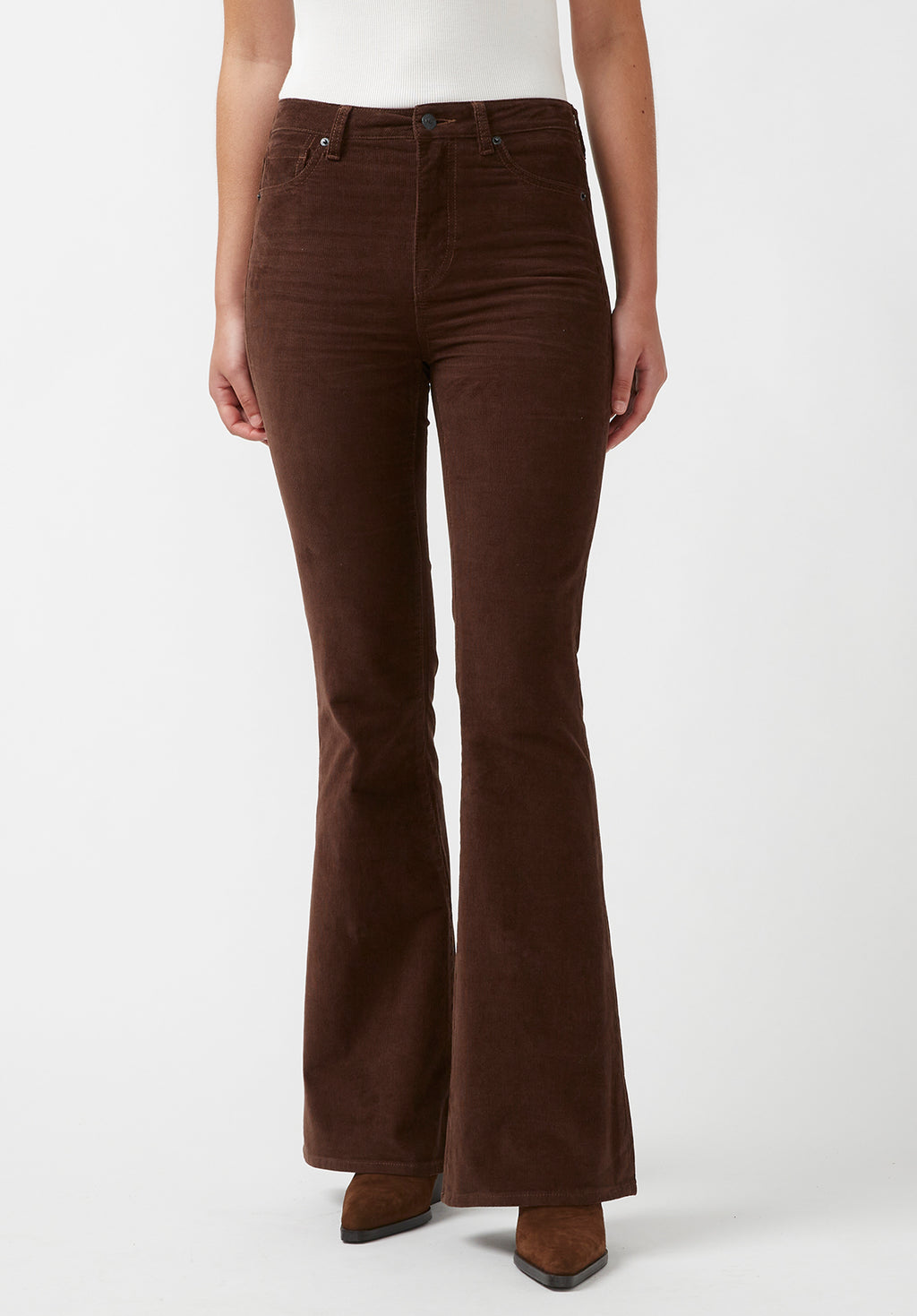 it's all FLARE #corduroy #flare #pants It's easy to combine anyting with  these Tan Corduroy Flare Pants 😍…