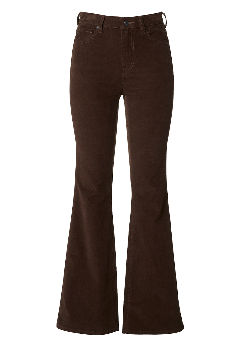 Pull-On Forest Green Corduroy Flare Pant