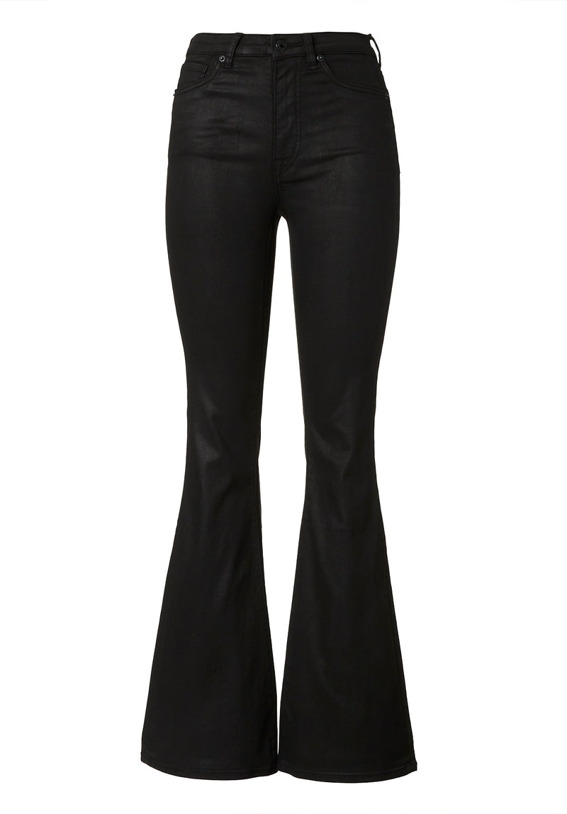 Tall Hollis Mid Rise Straight Leg Trousers in Black