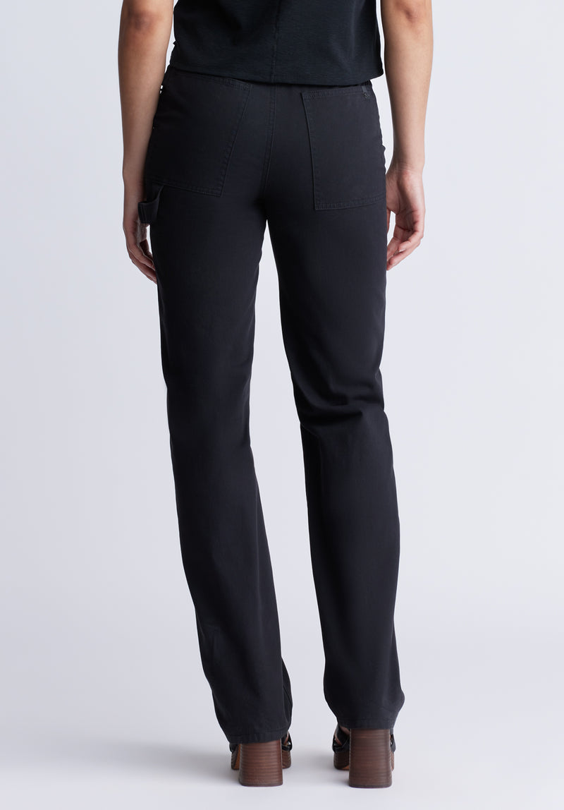 Super High-Rise Loose Straight Jane Women's Pants, Black - BL15966