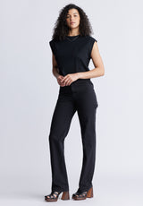 Super High-Rise Loose Straight Jane Women's Pants, Black - BL15966