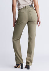 Super High-Rise Loose Straight Jane Women's Pants, Olive Green - BL15966