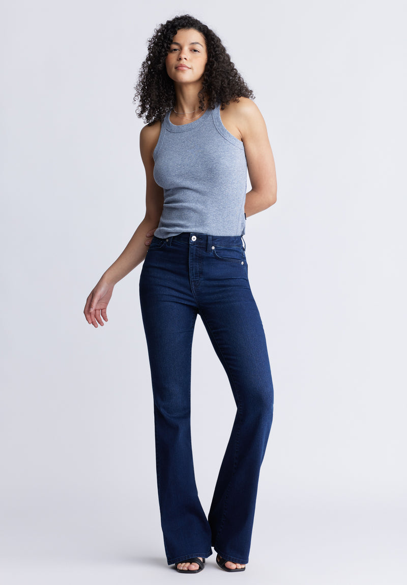 High-Rise Flare Joplin Women's Jeans, Indigo - BL15979