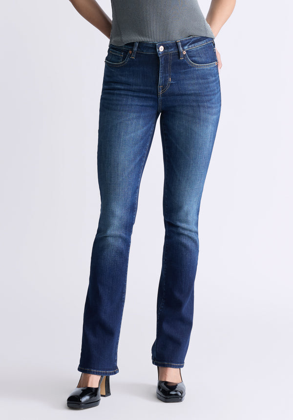 Buffalo David Bitton Mid Rise Bootcut Queen Women's Jeans, Vintage Indigo - BL15991 Color INDIGO