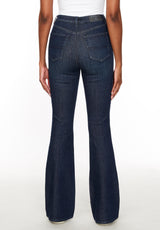 High Rise Flare Joplin Women's Jeans, Indigo Sanded - BL15998