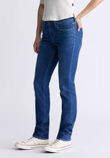 Buffalo David Bitton Mid Rise Slim Carrie Women's Jeans, Contrasting Indigo  - BL15999 Color INDIGO