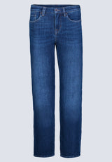 Jean taille mi-haute et coupe étroit pour femme Mid Rise Slim Carrie, indigo contrastant - BL15999