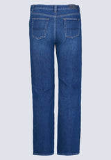 Jean taille mi-haute et coupe étroit pour femme Mid Rise Slim Carrie, indigo contrastant - BL15999