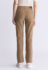 Buffalo David Bitton Mid Rise Straight Mary Women's Pants, Washed and Rinsed Beige - BL16007 Color DARK BEIGE