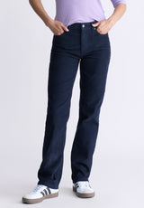 Buffalo David Bitton Mid Rise Straight Mary Women's Pants, Washed and Rinsed Navy - BL16007 Color NAVY