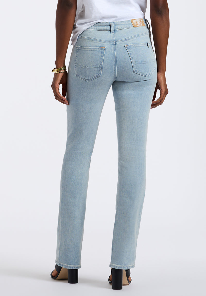 Mid Rise Bootcut Queen Women's Jeans, Vintage Blue - BL16045