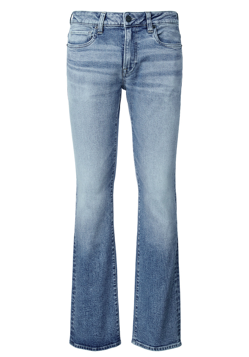 Slim Bootcut King Men’s Jeans in Crinkled and Sanded Blue - BM22858
