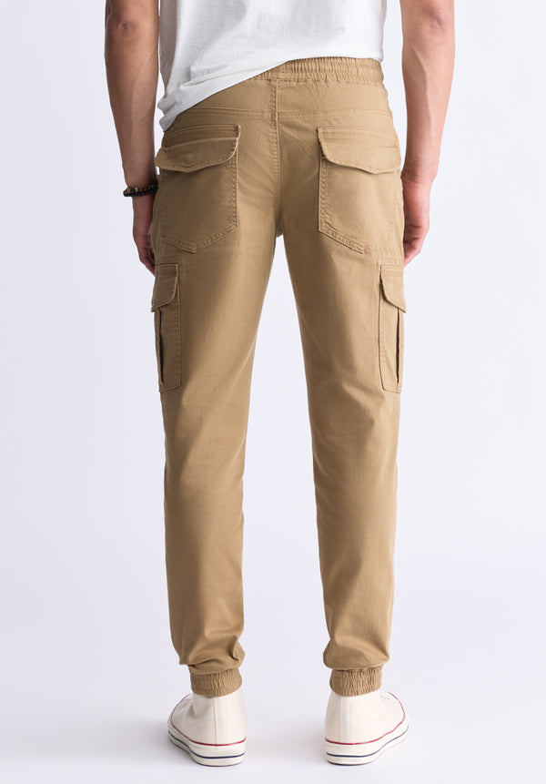 Cargo Tom Men's Jogger Pants in Dark Beige - BM22930