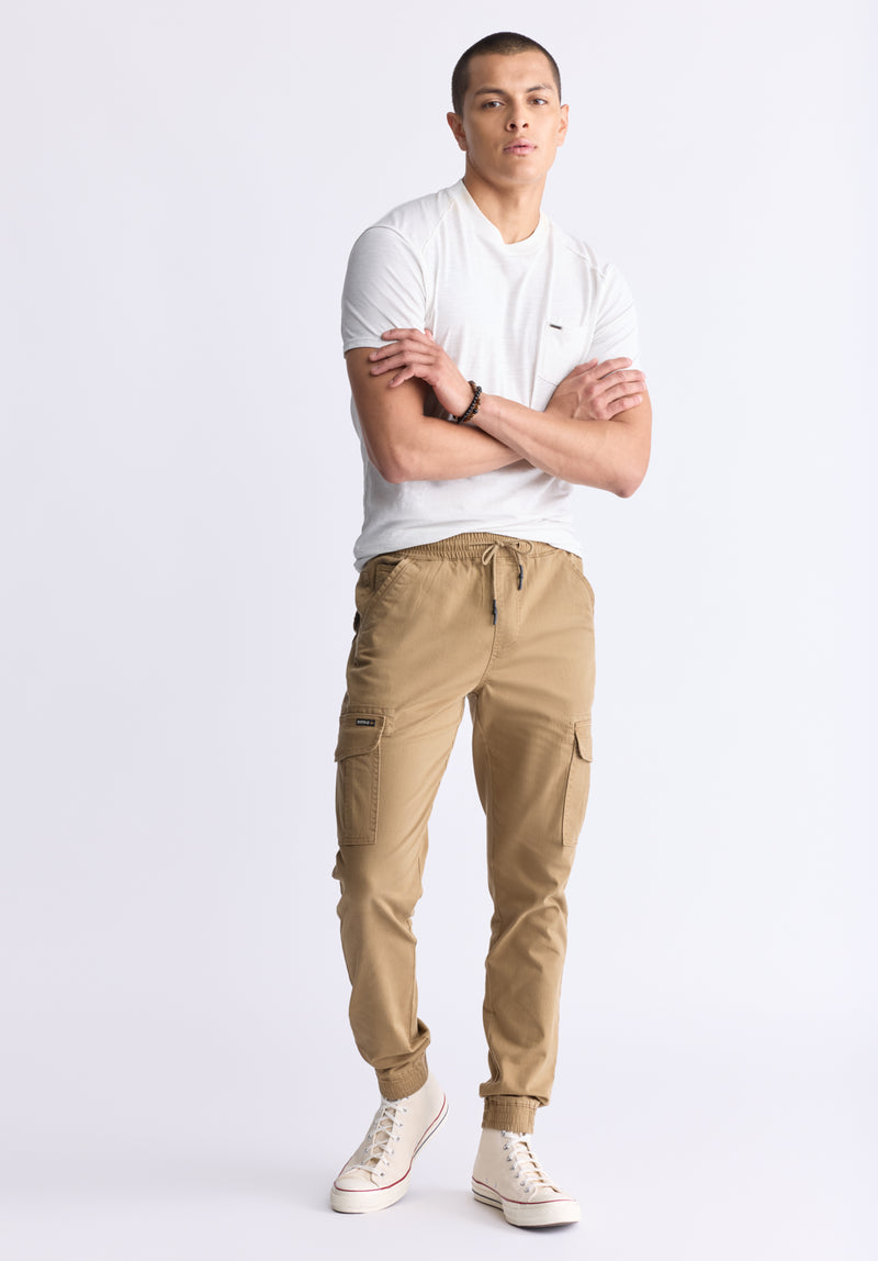 Pantalon cargo beige foncé Tom pour hommes - BM22930