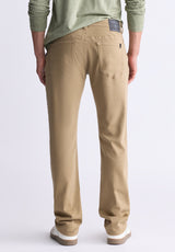 Pantalon droit pour homme Straight Six, beige foncé - BM22939