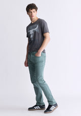 Pantalon droite pour hommes Straight Six, vert balsamique - BM22939