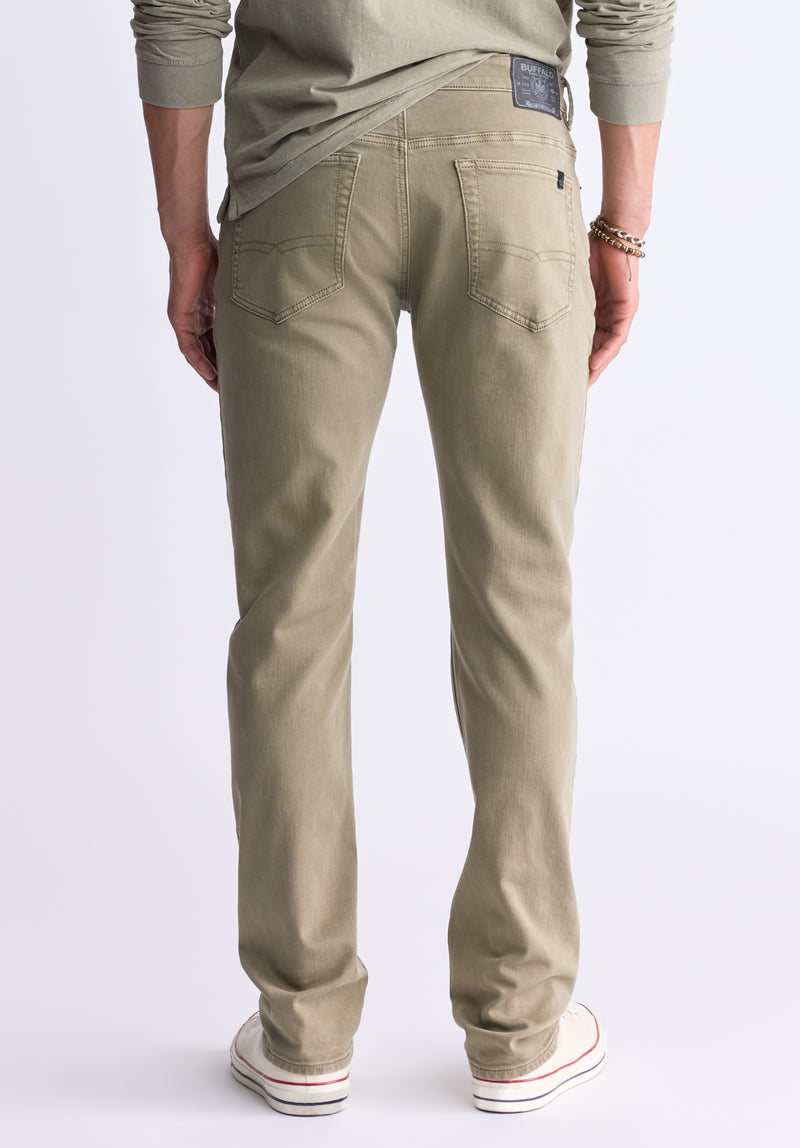 Pantalon droit pour homme Straight Six, vert olive - BM22939