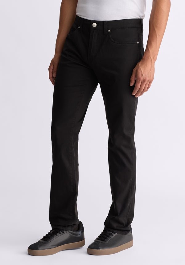 Pantalon pour homme Slim Ash en sergé, noir - BM22982