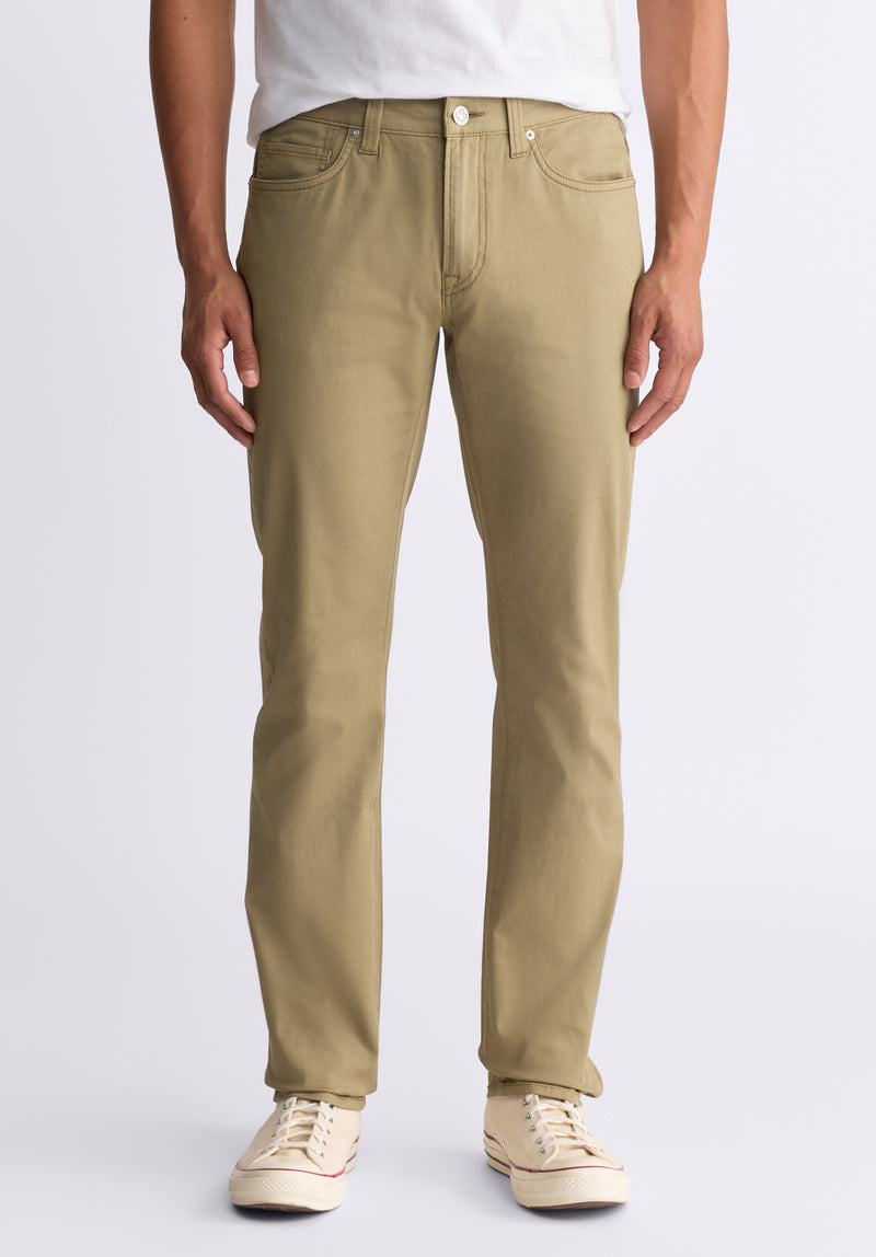 Slim Ash Men's Twill Pants, Aloe Green - BM22982