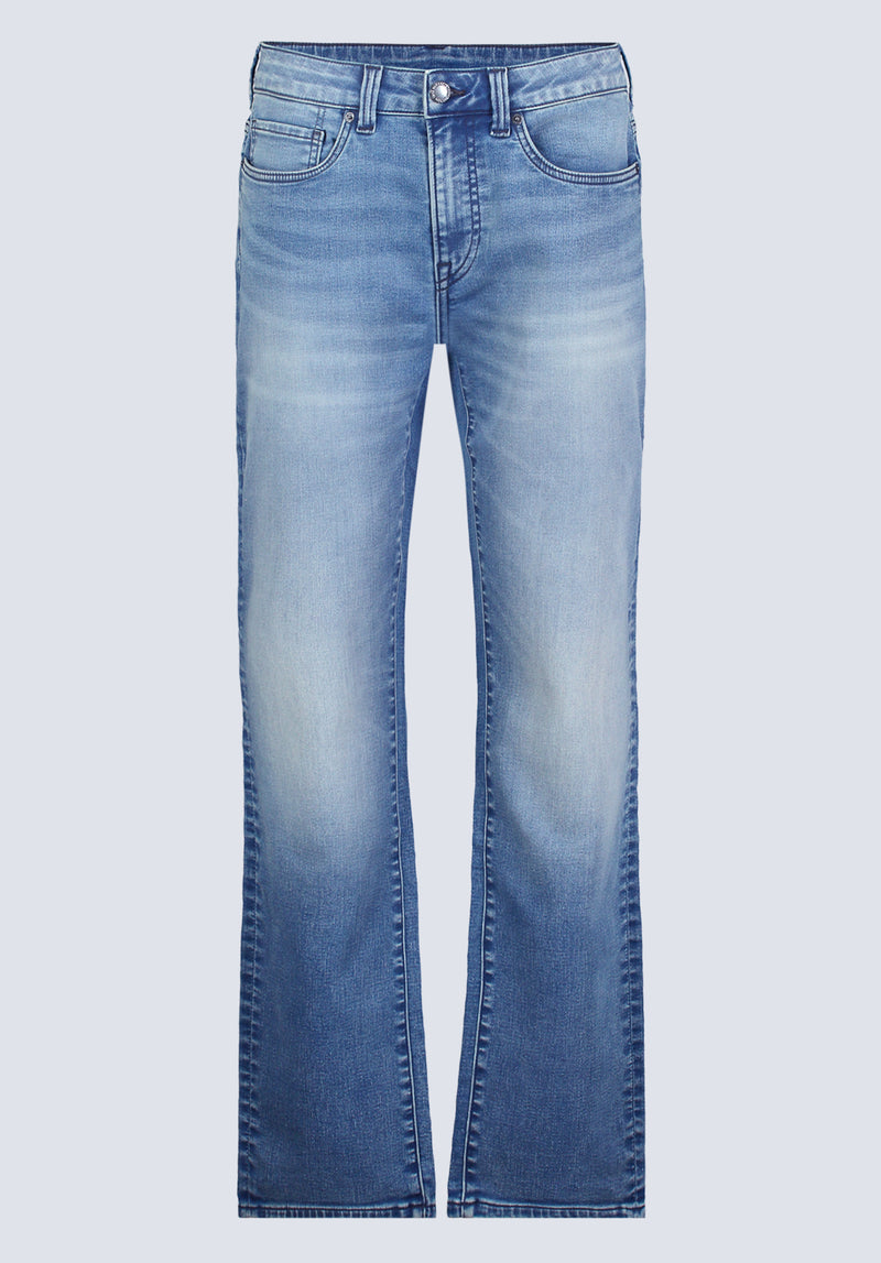 Straight Six Men's Freedom Flex Jeans, Crinkled blue - BM22996