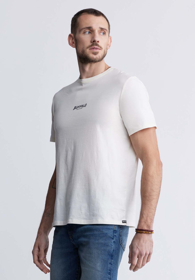 T-shirt Dos Imprimé à Manches Courtes Tumuch pour Hommes, Gris Clair - BM24332