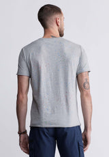 Tulum Men's Short Sleeve Graphic T-shirt, Heather Grey - BM24334