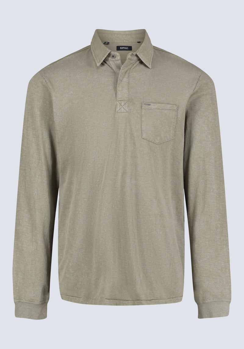 Long sleeve polo shirts with chest pocket hotsell