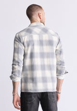 Buffalo David Bitton Sinclair Men's Long-Sleeve Plaid Shirt, Grey - BM24428 Color ULTIMATE GRAY