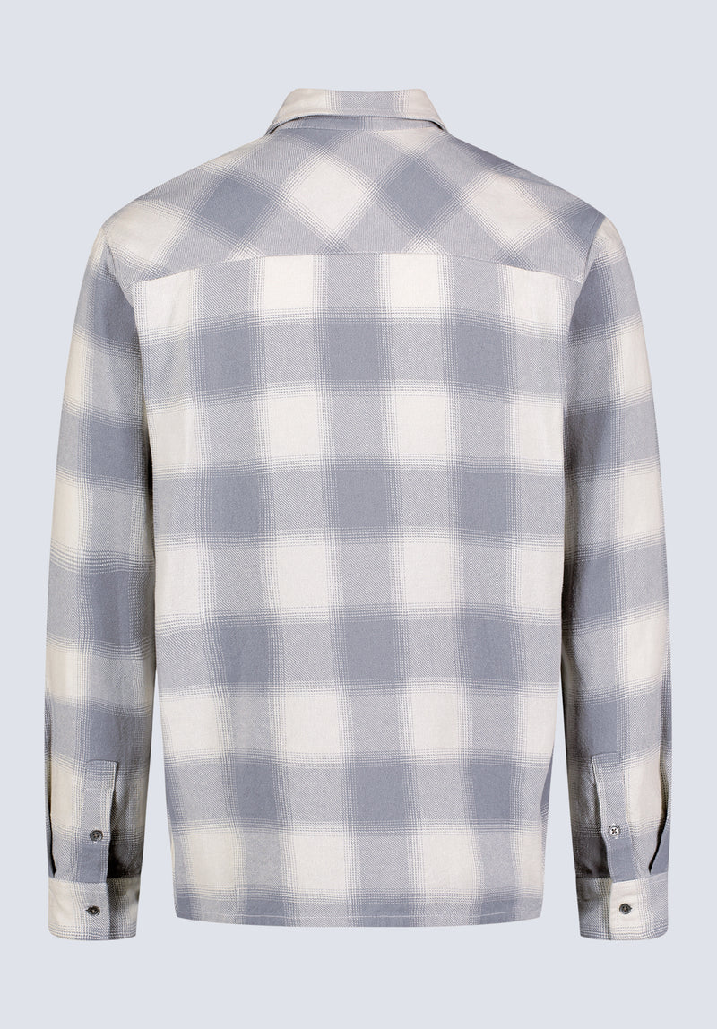 Sinclair Men's Long-Sleeve Plaid Shirt, Grey - BM24428