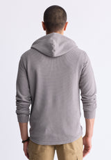 Buffalo David Bitton Kafom Men's Hooded Long-Sleeve Top, Sky Grey - BM24433 Color DECEMBER SKY