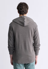 Buffalo David Bitton Kafom Men's Hooded Long-Sleeve Top, Chocolate - BM24433 Color CHOCOLATE TORTE