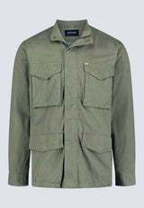 Jafom Men's Utility Jacket with Pockets, Army Green - BM24445