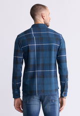 Buffalo David Bitton Samme Men's Plaid Blanket Shirt, Whale - BM24461 Color WHALE