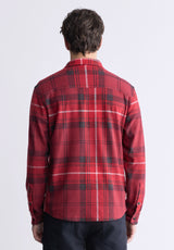 Buffalo David Bitton Samme Men's Plaid Blanket Shirt, Cranberry - BM24461 Color CRANBERRY