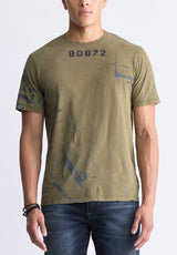 Buffalo David Bitton Tapia Men's Short-Sleeve Graphic T-Shirt, Burnt Olive - BM24470 Color BURNT OLIVE