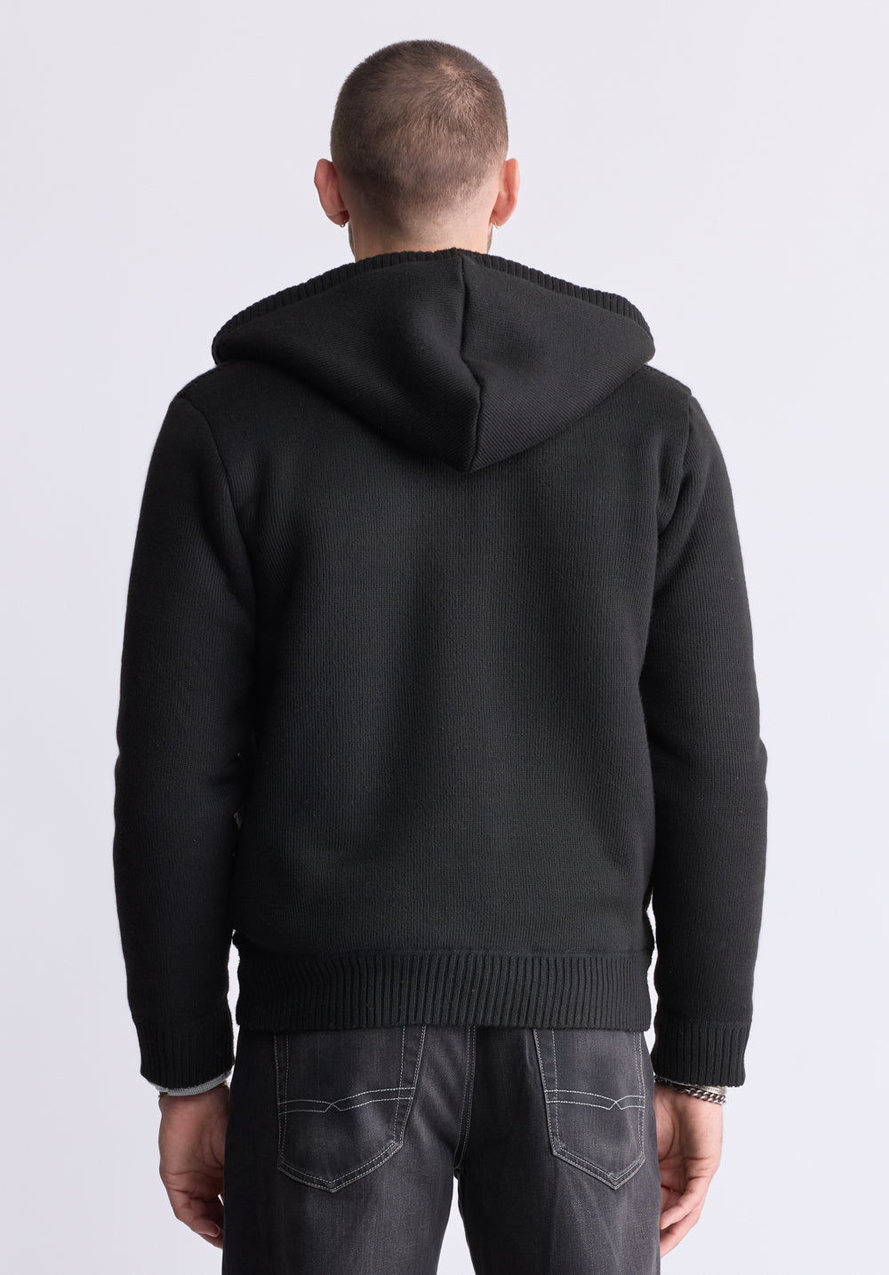 Black sherpa zip up deals