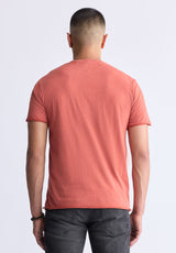 T-shirt à manches courtes avec imprimé Togo pour hommes, rouge - BM24482