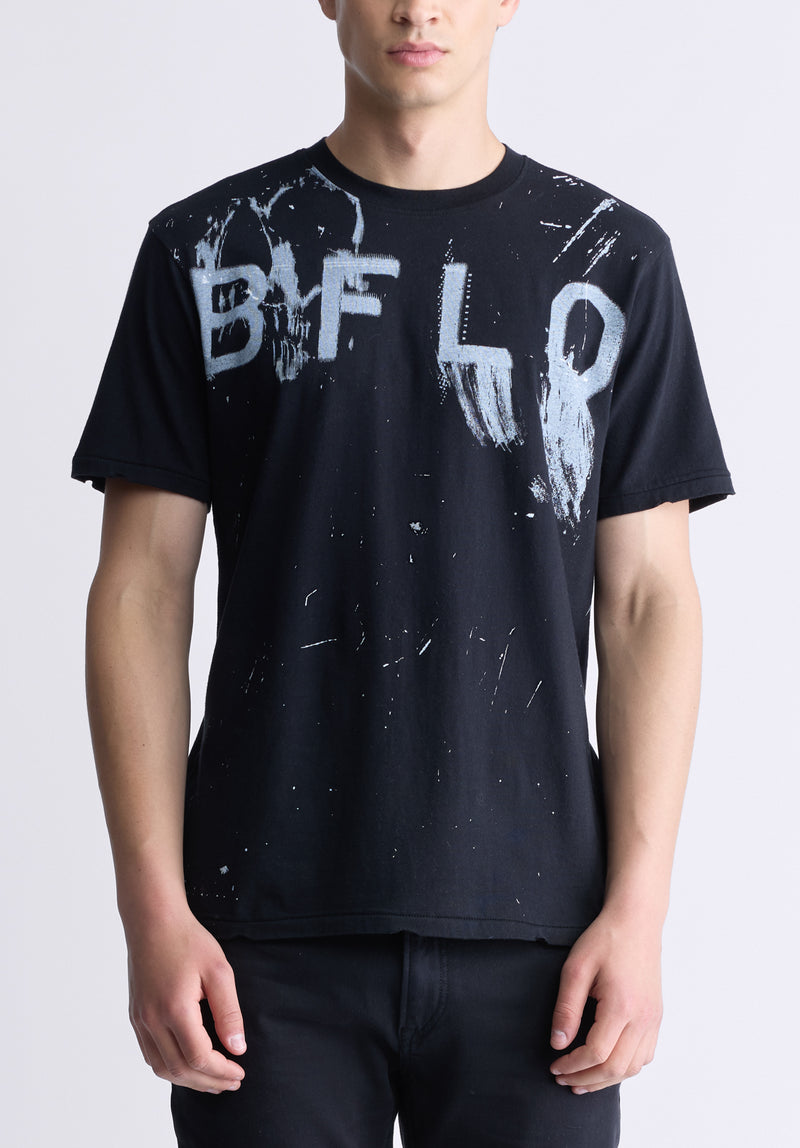 Buffalo David Bitton Tucson Men's Short-Sleeve Graphic T-Shirt, Black - BM24484 Color BLACK