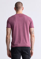 T-shirt à manches courtes avec imprimé Tusha pour hommes, violet - BM24485