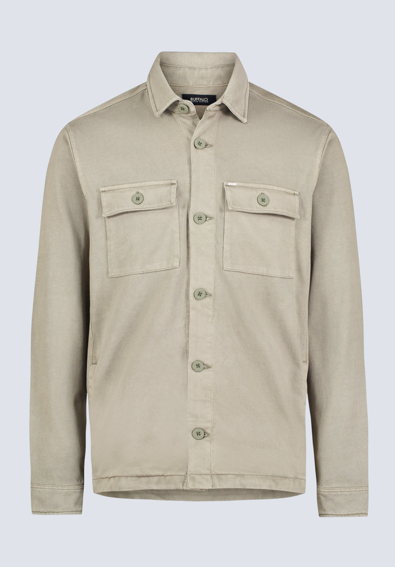 Salto Men's Utility Button-Up Shirt Jacket, Army green - BM24497