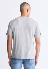 Tasher Men's Graphic Patch T-Shirt, Heather grey - BM24509