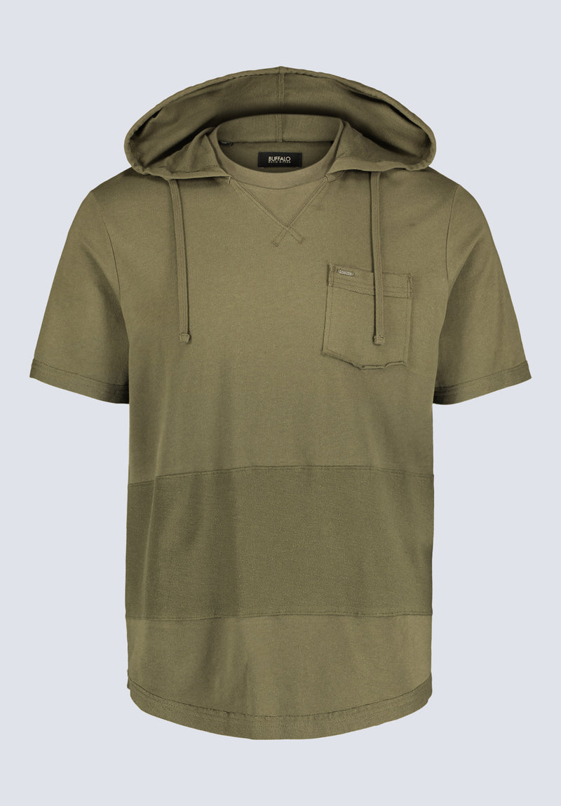 Katoni Men's Short-Sleeve Hooded T-Shirt, Burnt Olive - BM24524