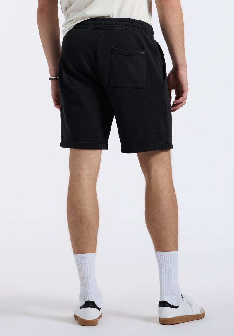 Short en molleton relax pour homme Hilston, Noir - BM24536